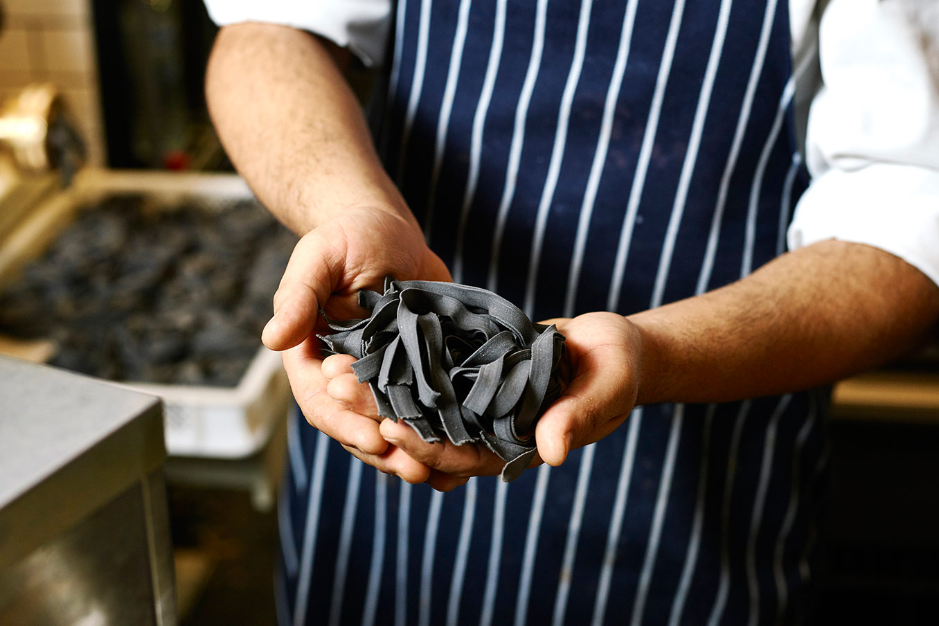 House Made squid ink Fettucine